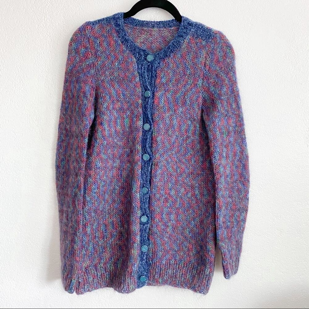 Button Front Vintage Multicolor Cardigan Size Small